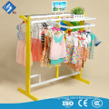 Yellow Stand Alone Clothes Drying Stand Garment Storage Rack